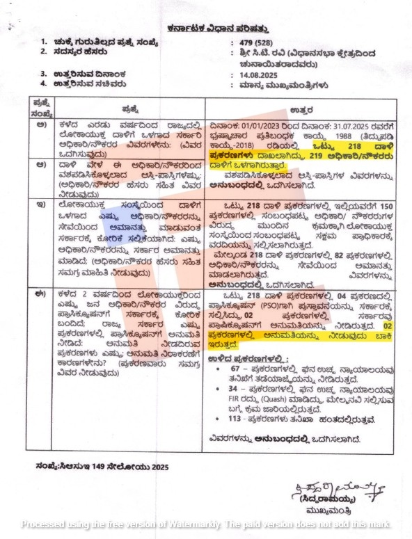 Karnataka lokayukta delay in investigation